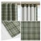 Edge Collections - 50 x 84" - Green - Plaid Fleece Lined Curtain Panel - 1 Piece